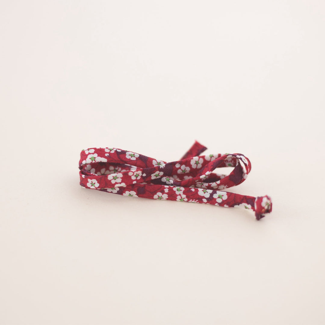 Red Floral Shoe Laces
