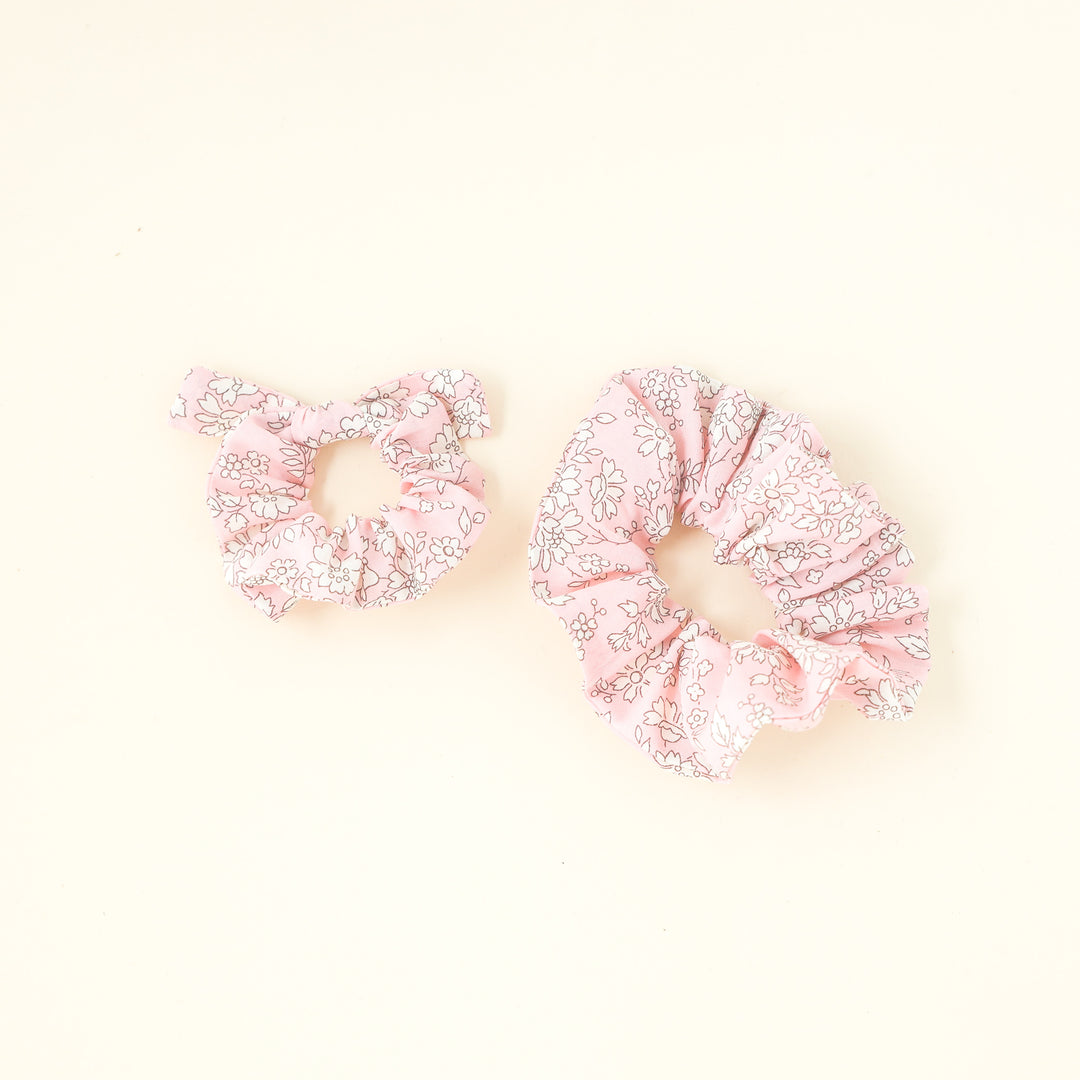 Toddler scrunchie in Light Pink Floral