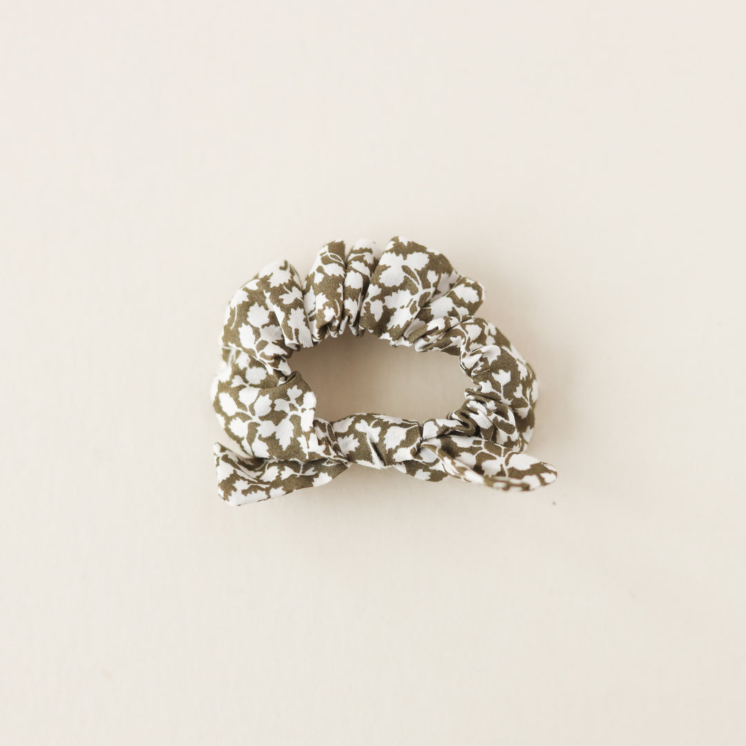 Toddler Scrunchie in olive floral
