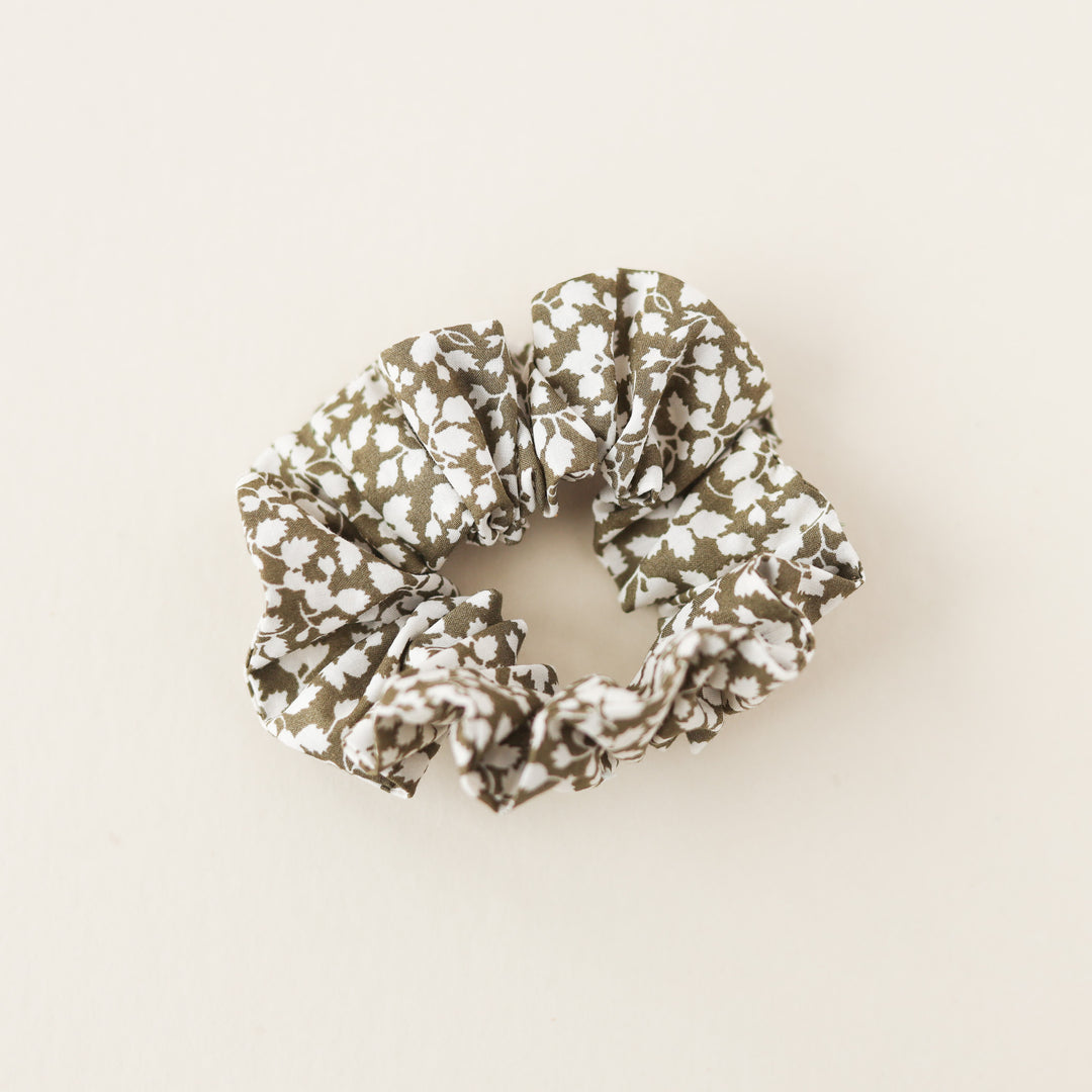 Adult scrunchie in Olive Floral