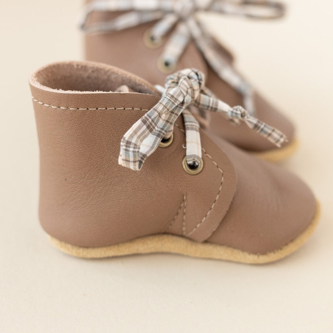 Taupe Plaid Laces