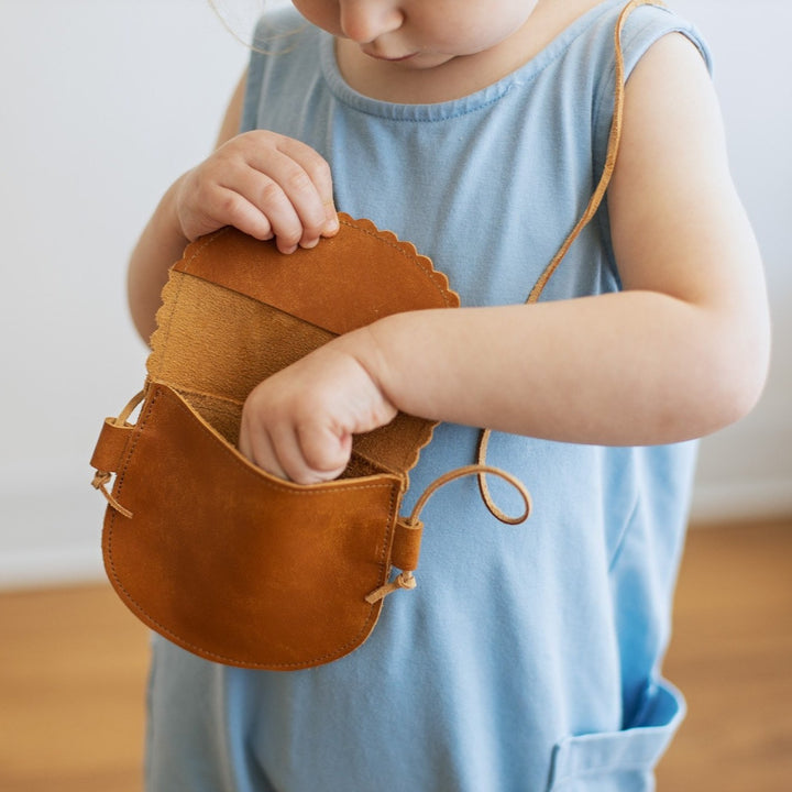 Little Kid's Leather Bag in Sunshine