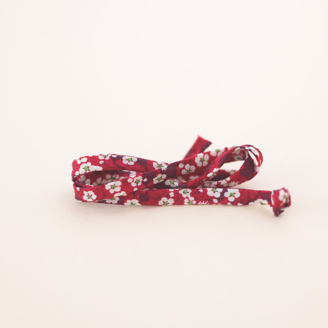 Red Floral Shoe Laces