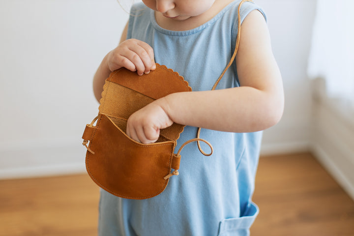 Little Kids' Leather Bag in Brown