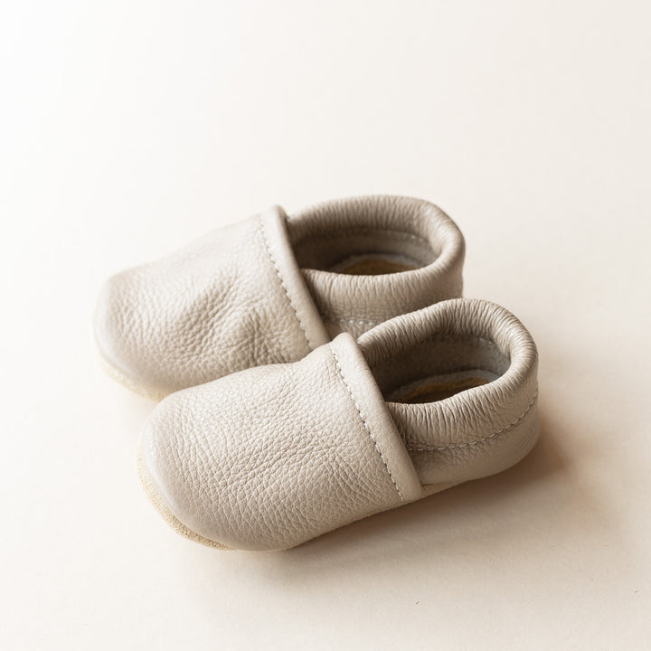 Light Gray Slip-On Baby Shoes