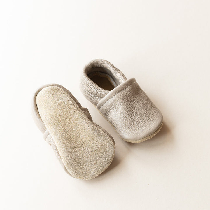 Light Gray Slip-On Baby Shoes