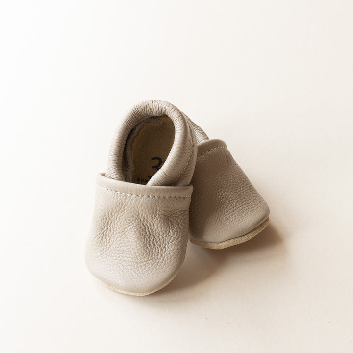 Light Gray Slip-On Baby Shoes