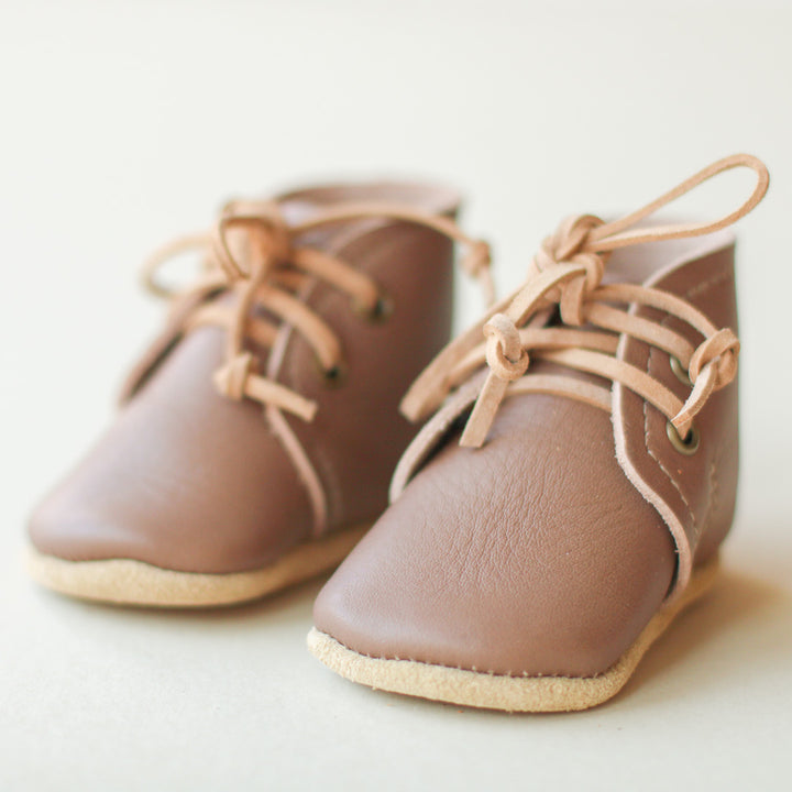 Leather Boots in Clay