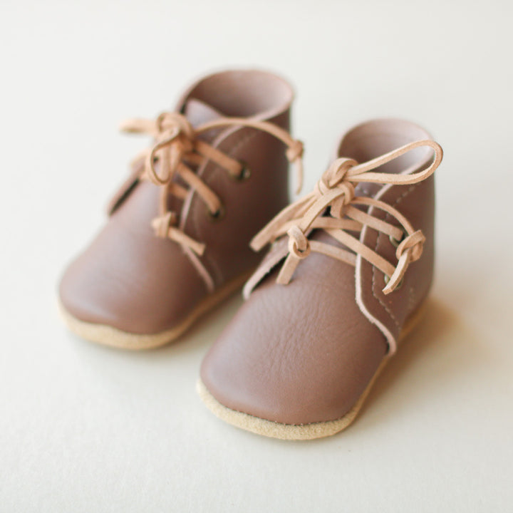 Leather Boots in Clay
