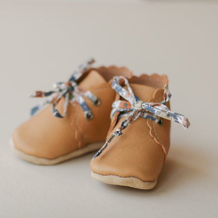 Scalloped Boots in Honey