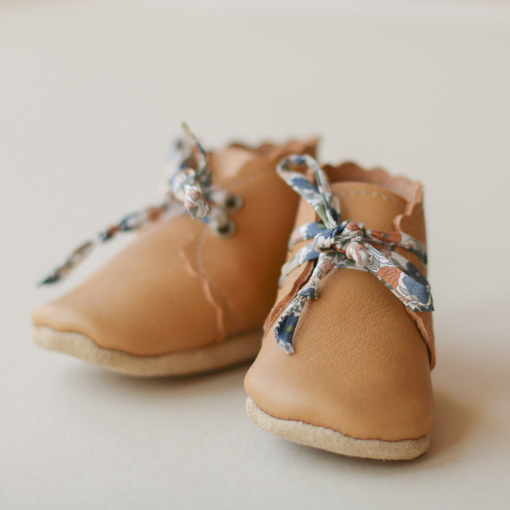 Scalloped Boots in Honey
