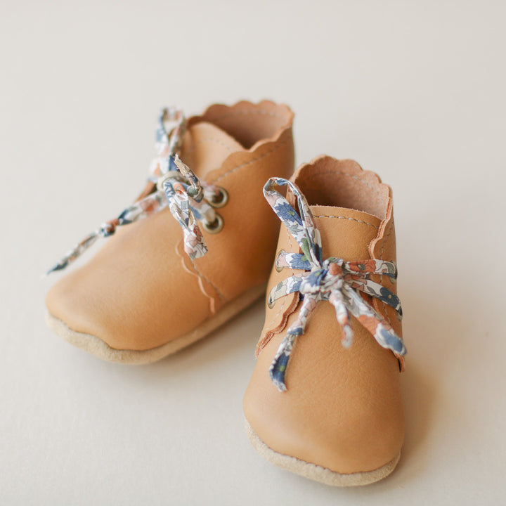 Scalloped Boots in Honey