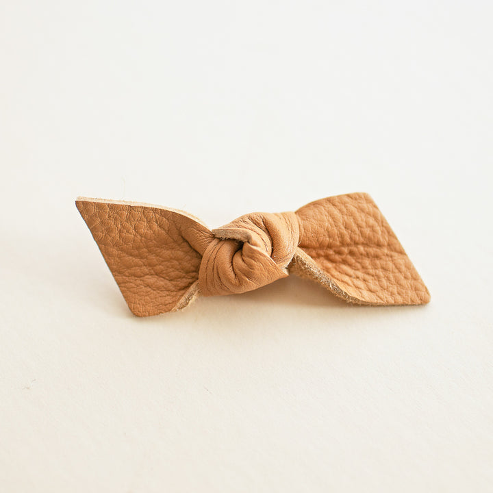 Knotted bow barrette